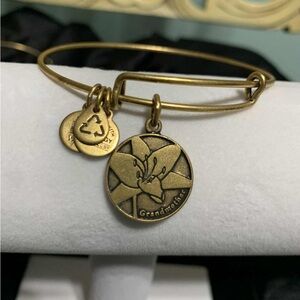 Alex & Ani Gold Tone Grandmother Charm Bracelet